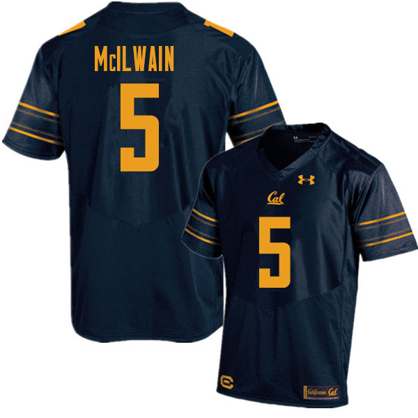 Men #5 Brandon McIlwain Cal Bears UA College Football Jerseys Sale-Navy